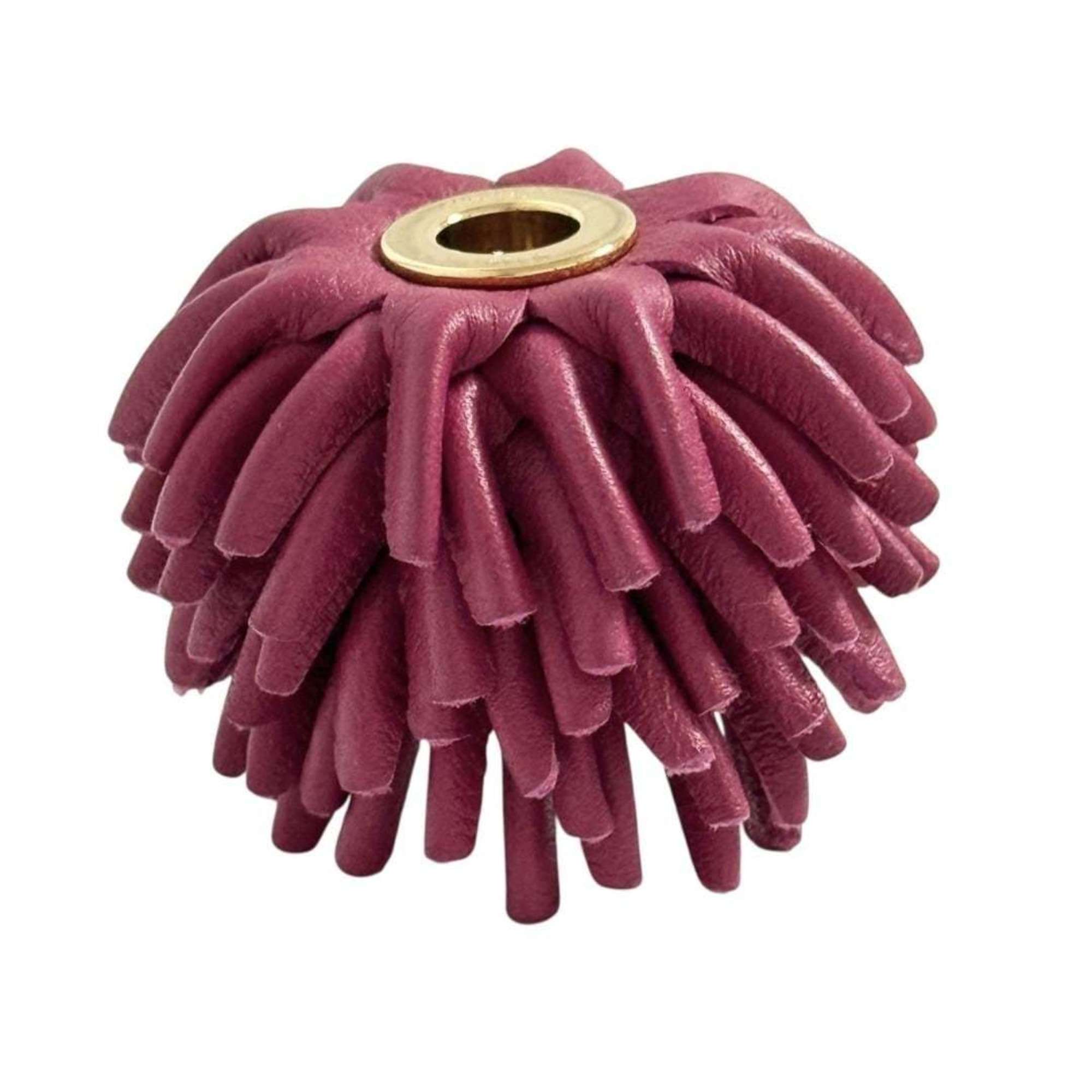 Loewe Women's Flower Dice Charm In Reddish Purple Leather